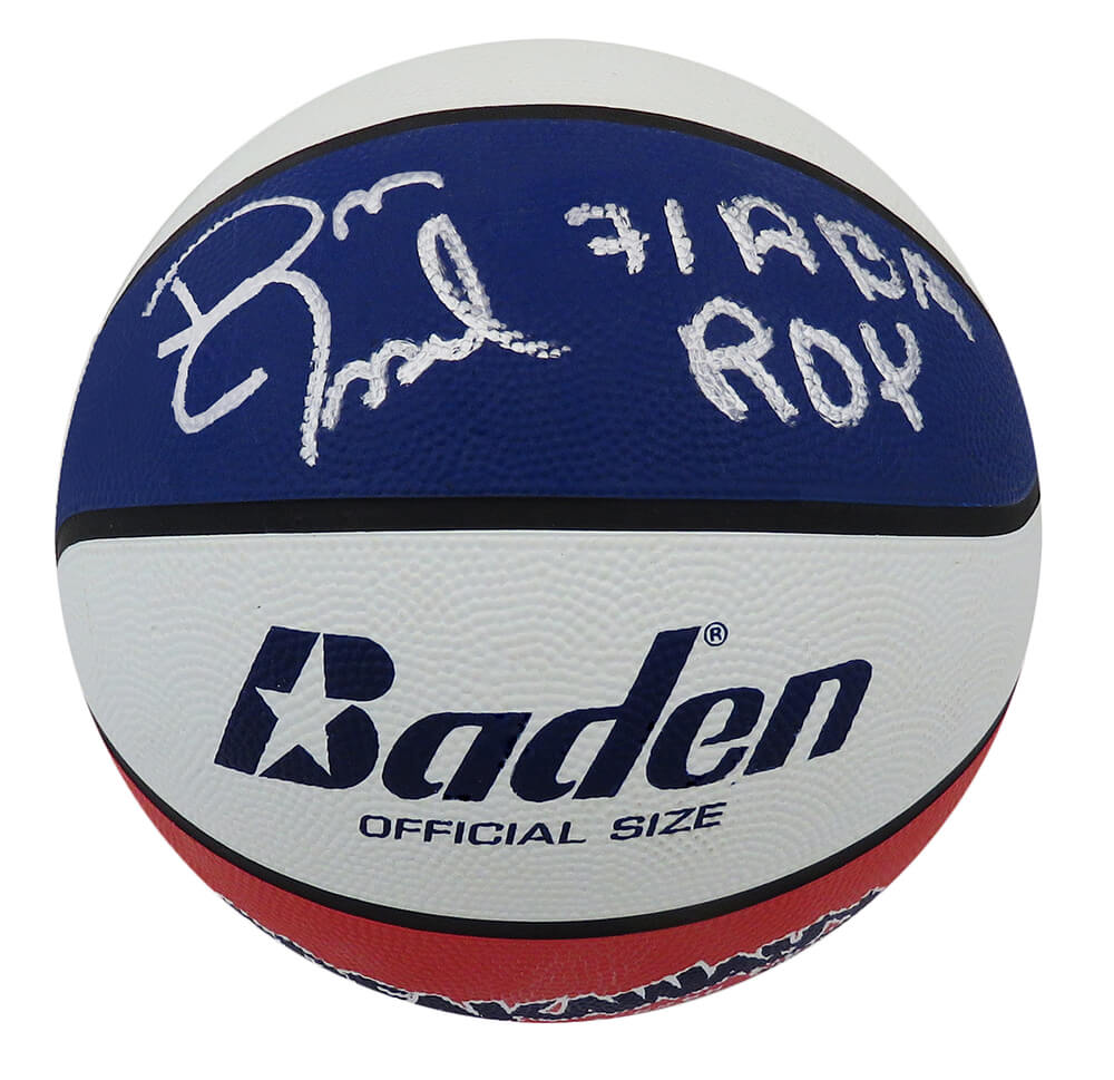 Dan Issel Signed Baden Red, White & Blue Full Size Basketball w/71 ABA ROY - ISSBSK204 - Dan Issel Signed Baden Red, White & Blue Full Size Basketball w/71 ABA ROY product image