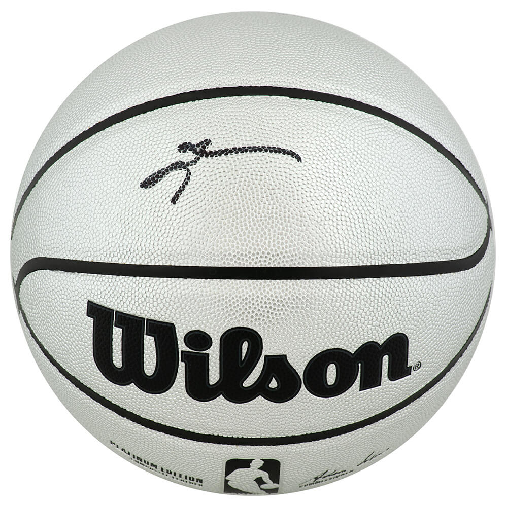 Allen Iverson Signed Wilson Platinum Full Size NBA Basketball - IVEBSK209 - Allen Iverson Signed Wilson Platinum Full Size NBA Basketball product image
