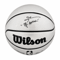 Allen Iverson Signed Wilson Platinum Full Size NBA Basketball w/The Answer - IVEBSK211 - Allen Iverson Signed Wilson Platinum Full Size NBA Basketball w/The Answer product image
