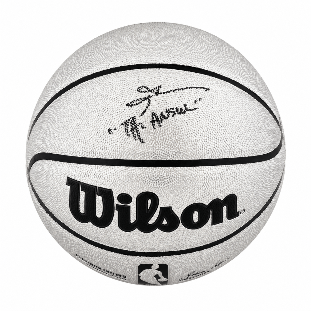 Allen Iverson Signed Wilson Platinum Full Size NBA Basketball w/The Answer - IVEBSK211 - Allen Iverson Signed Wilson Platinum Full Size NBA Basketball w/The Answer product image