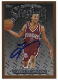 Allen Iverson Signed Philadelphia 76ers 1996 Topps Finest Basketball Rookie Trading Card #240 - IVECAR206 - Allen Iverson Signed Philadelphia 76ers 1996 Topps Finest Basketball Rookie Trading Card #240 product image