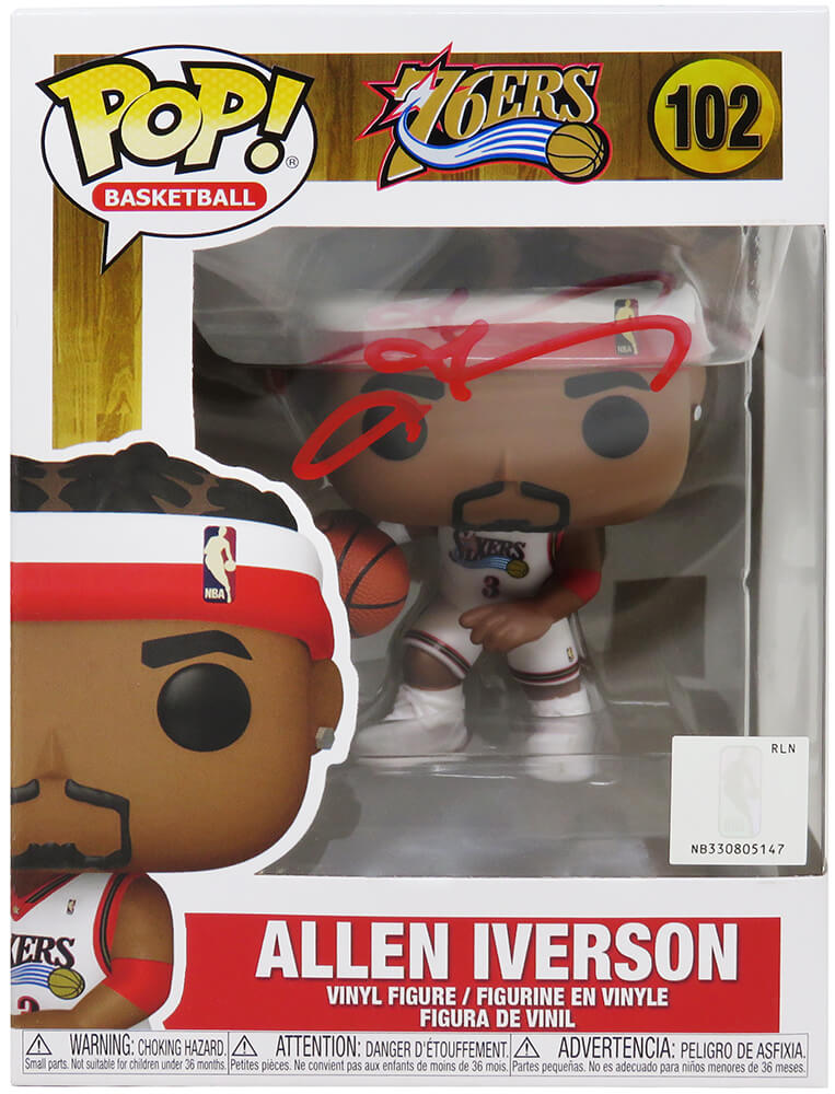 Allen Iverson Signed Philadelphia 76ers NBA Funko Pop Doll #102 - IVEFUN201 - Allen Iverson Signed Philadelphia 76ers NBA Funko Pop Doll #102 product image