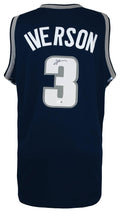 Allen Iverson Signed Navy With White Numbers Custom College Basketball Jersey - (JSA) - IVEJRY208 - Allen Iverson Signed Navy With White Numbers Custom College Basketball Jersey - (JSA) product image
