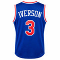 Allen Iverson Signed Royal Blue Custom Basketball Jersey - IVEJRY210 - Allen Iverson Signed Royal Blue Custom Basketball Jersey product image