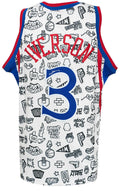 Allen Iverson Signed Philadelphia 76ers White Doodle M&N Swingman Basketball Jersey - IVEJRY212 - Allen Iverson Signed Philadelphia 76ers White Doodle M&N Swingman Basketball Jersey product image