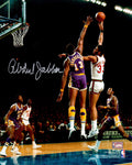 Kareem Abdul-Jabbar Signed Milwaukee Bucks Sky Hook Over Wilt Chamberlain 8x10 Photo - JAB08P206 - Kareem Abdul-Jabbar Signed Milwaukee Bucks Sky Hook Over Wilt Chamberlain 8x10 Photo product image
