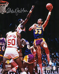 Kareem Abdul-Jabbar Signed Lakers Action vs Rockets 8x10 Photo - JAB08P208 - Kareem Abdul-Jabbar Signed Lakers Action vs Rockets 8x10 Photo product image