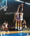 Kareem Abdul-Jabbar Signed Bucks Sky Hook Shot Over Wilt Chamberlain 16x20 Photo - JAB16P216 - Kareem Abdul-Jabbar Signed Bucks Sky Hook Shot Over Wilt Chamberlain 16x20 Photo product image