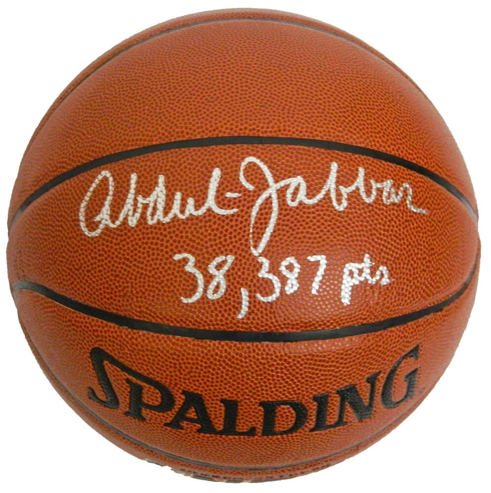 Kareem Abdul-Jabbar Signed Spalding Indoor/Outdoor Basketball w/38,387 Pts - JABBSK201 - Kareem Abdul-Jabbar Signed Spalding Indoor/Outdoor Basketball w/38,387 Pts product image