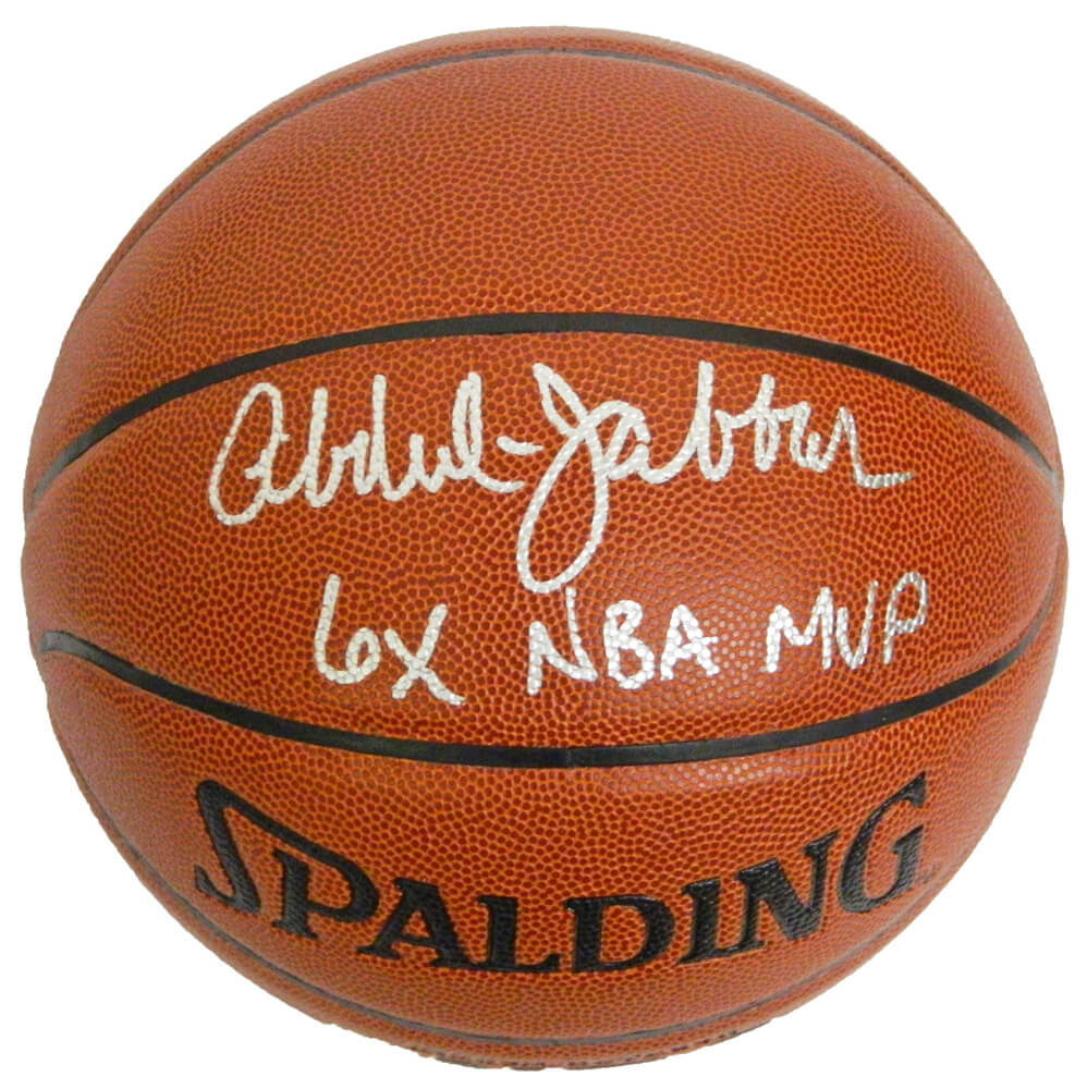 Kareem Abdul-Jabbar Signed Spalding Indoor/Outdoor Basketball w/6x NBA MVP - JABBSK202 - Kareem Abdul-Jabbar Signed Spalding Indoor/Outdoor Basketball w/6x NBA MVP product image