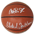 Kareem Abdul-Jabbar & Magic Johnson Signed Spalding NBA Indoor/Outdoor Basketball - JABBSK214 - Kareem Abdul-Jabbar & Magic Johnson Signed Spalding NBA Indoor/Outdoor Basketball product image
