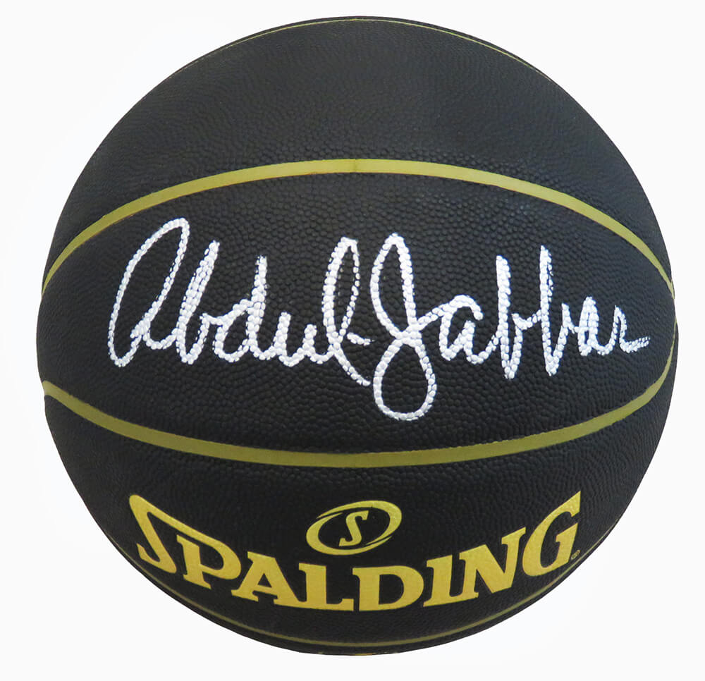 Kareem Abdul-Jabbar Signed Spalding Elevation Black NBA Basketball - JABBSK219 - Kareem Abdul-Jabbar Signed Spalding Elevation Black NBA Basketball product image