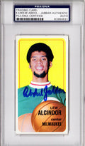 Kareem Abdul-Jabbar Signed (Lew Alcindor) Bucks 1970-71 Topps Tall Boy Basketball Card #75 (Beckett Encapsulated) - JABCAR204 - Kareem Abdul-Jabbar Signed (Lew Alcindor) Bucks 1970-71 Topps Tall Boy Basketball Card #75 (Beckett Encapsulated) product image