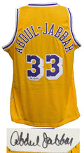 Kareem Abdul-Jabbar Signed Lakers Gold Official Adidas NBA Swingman Jersey - JABJRY201 - Kareem Abdul-Jabbar Signed Lakers Gold Official Adidas NBA Swingman Jersey product image