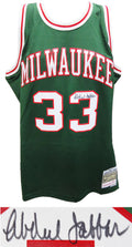 Kareem Abdul-Jabbar Signed Milwaukee Bucks Green Mitchell & Ness NBA Swingman Basketball Jersey - JABJRY203 - Kareem Abdul-Jabbar Signed Milwaukee Bucks Green Mitchell & Ness NBA Swingman Basketball Jersey product image