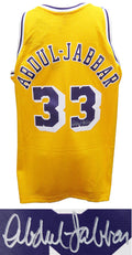 Kareem Abdul-Jabbar Signed Los Angeles Lakers Gold Mitchell & Ness NBA Swingman Basketball Jersey - JABJRY204 - Kareem Abdul-Jabbar Signed Los Angeles Lakers Gold Mitchell & Ness NBA Swingman Basketball Jersey product image
