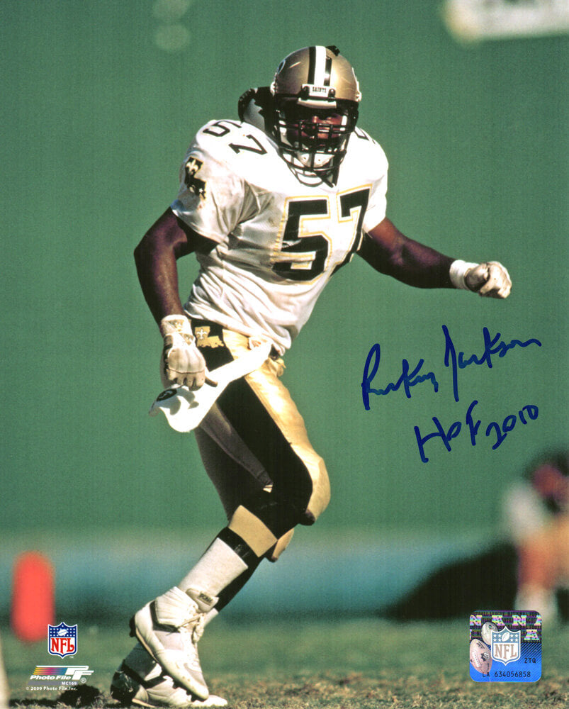 Rickey Jackson Signed New Orleans Saints Action 8x10 Photo w/HOF 2010 - JAC08P321 - Rickey Jackson Signed New Orleans Saints Action 8x10 Photo w/HOF 2010 product image