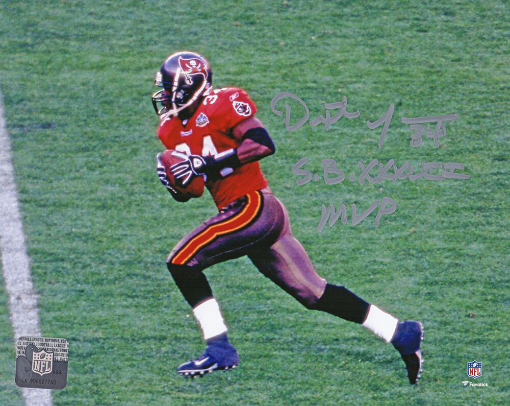 Dexter Jackson Signed Buccaneers Action 8x10 Photo w/SB XXXVII MVP (In Silver) - JAC08P351 - Dexter Jackson Signed Buccaneers Action 8x10 Photo w/SB XXXVII MVP (In Silver) product image