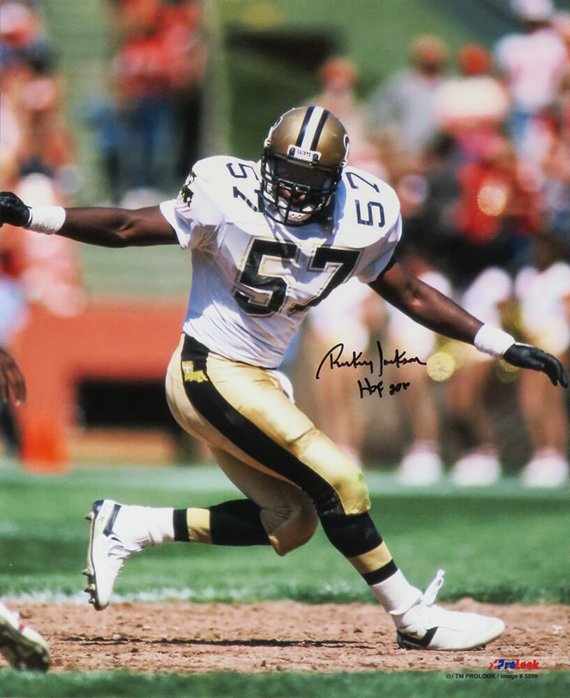 Rickey Jackson Signed New Orleans Saints Action 16x20 Photo w/HOF 2010 - JAC16P310 - Rickey Jackson Signed New Orleans Saints Action 16x20 Photo w/HOF 2010 product image