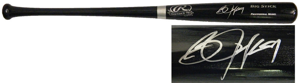 Bo Jackson Signed Rawlings Black Big Stick Baseball Bat - JACBAT100 - Bo Jackson Signed Rawlings Black Big Stick Baseball Bat product image