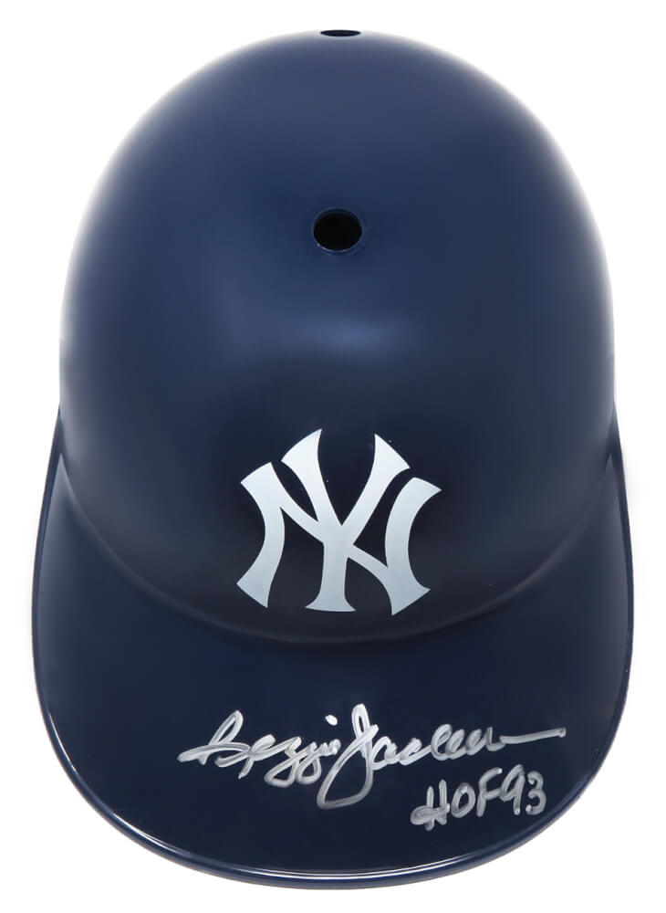 Reggie Jackson Signed New York Yankees Replica Souvenir Batting Helmet w/HOF'93  (JSA) - JACBTH100 - Reggie Jackson Signed New York Yankees Replica Souvenir Batting Helmet w/HOF'93 (JSA) product image