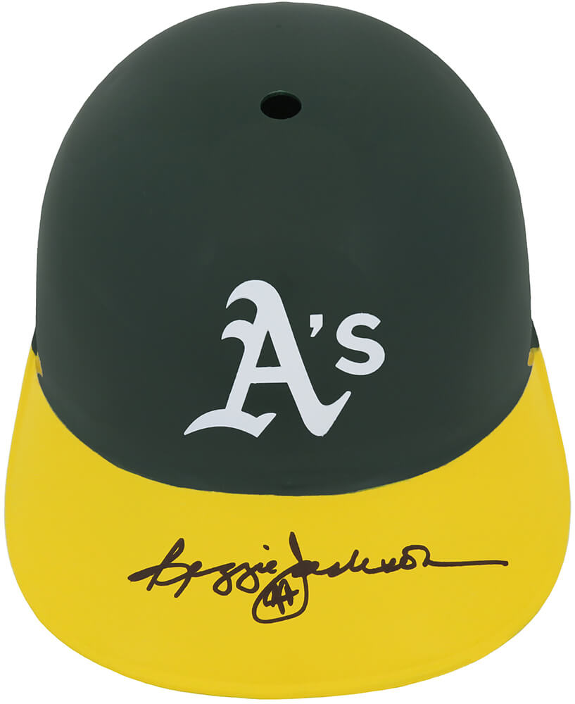 Reggie Jackson Signed Oakland A's Souvenir Replica Batting Helmet - JACBTH102 - Reggie Jackson Signed Oakland A's Souvenir Replica Batting Helmet product image
