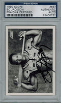 Bo Jackson Signed 'Bo Knows' 1990 Score Baseball Card #697 - PSA/DNA - JACCAR100 - Bo Jackson Signed 'Bo Knows' 1990 Score Baseball Card #697 - PSA/DNA product image