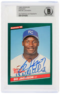 Bo Jackson Signed Kansas City Royals 1986 Donruss The Rookies Rookie Baseball Card #38 - (Beckett Encapsulated) - JACCAR104 - Bo Jackson Signed Kansas City Royals 1986 Donruss The Rookies Rookie Baseball Card #38 - (Beckett Encapsulated) product image