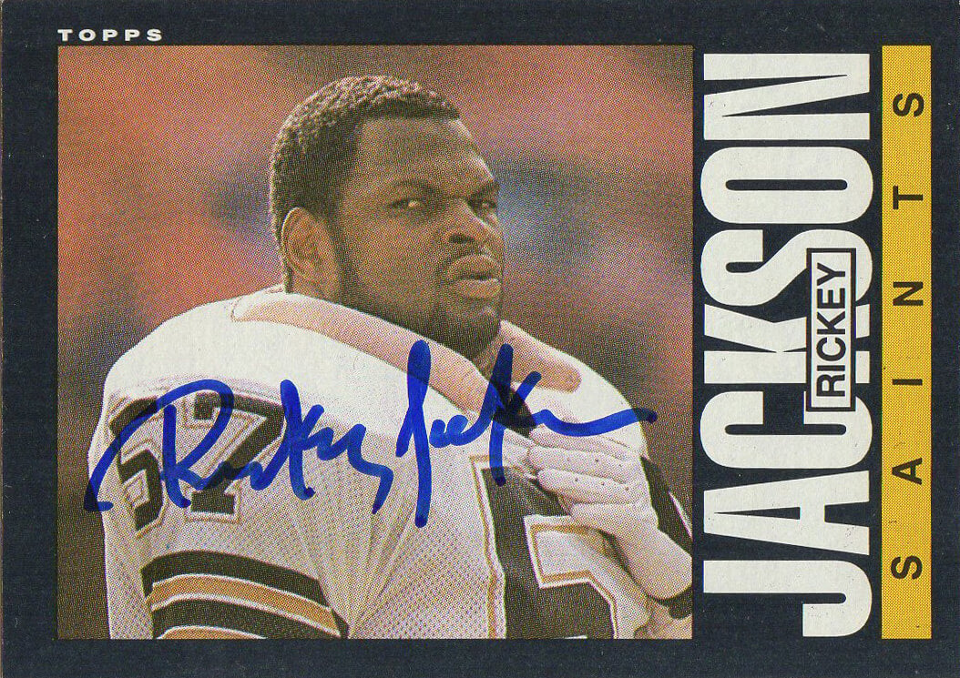 Rickey Jackson Signed New Orleans Saints 1985 Topps Football Trading Card #106 - JACCAR310 - Rickey Jackson Signed New Orleans Saints 1985 Topps Football Trading Card #106 product image