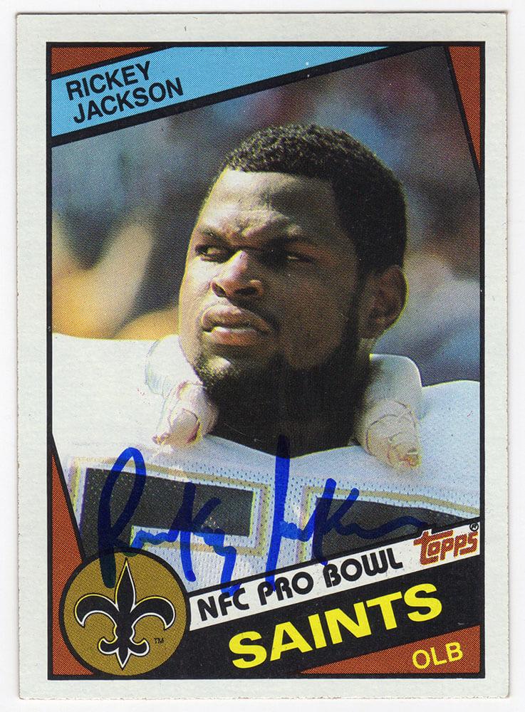 Rickey Jackson Signed New Orleans Saints 1984 Topps Football Trading Card #303 - JACCAR316 - Rickey Jackson Signed New Orleans Saints 1984 Topps Football Trading Card #303 product image