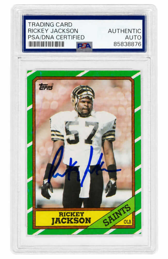 Rickey Jackson Signed Saints 1986 Topps Football Trading Card #346 - (PSA/DNA Encapsulated) - JACCAR317 - Rickey Jackson Signed Saints 1986 Topps Football Trading Card #346 - (PSA/DNA Encapsulated) product image