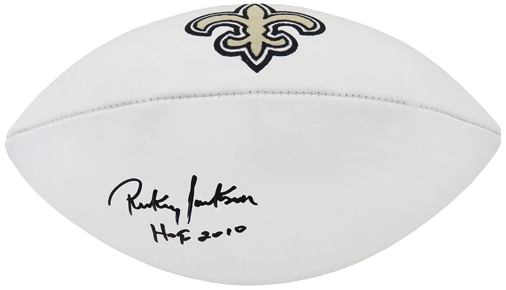 Rickey Jackson Signed New Orleans Saints Wilson White Logo Football w/HOF 2010 - JACFTB323 - Rickey Jackson Signed New Orleans Saints Wilson White Logo Football w/HOF 2010 product image