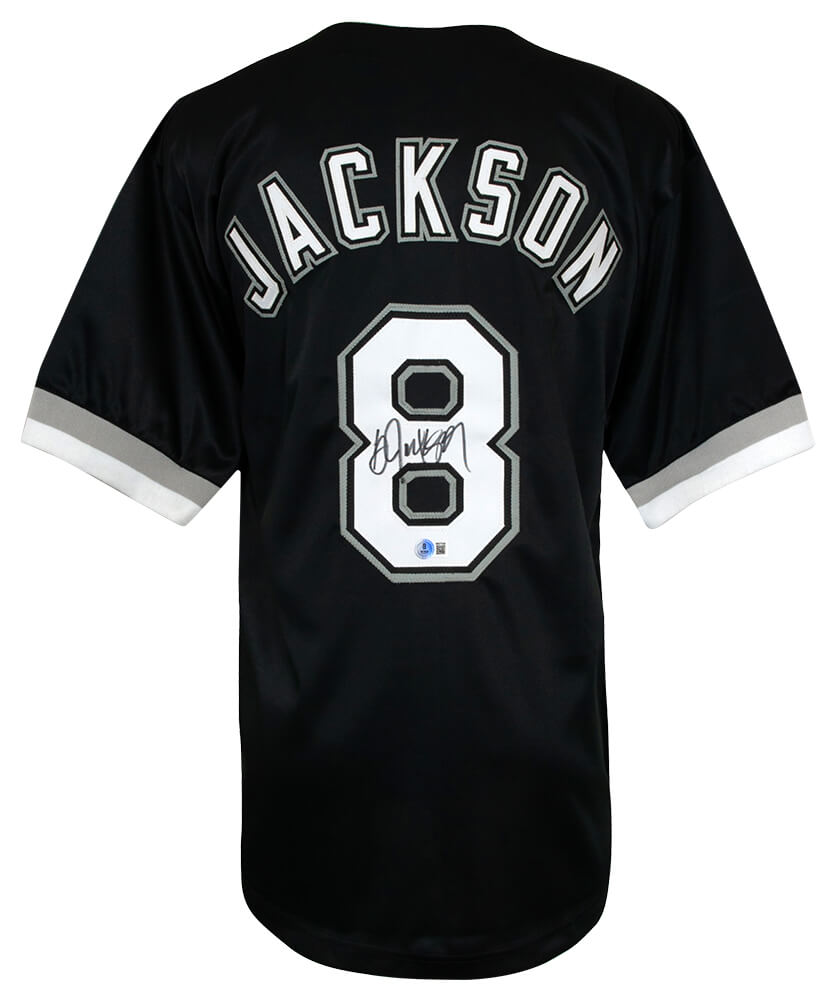 Bo Jackson Signed Black Custom Baseball Jersey - (Beckett) - JACJRY100 - Bo Jackson Signed Black Custom Baseball Jersey - (Beckett) product image
