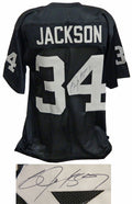 Bo Jackson Signed Black Custom Football Jersey - JACJRY300 - Bo Jackson Signed Black Custom Football Jersey product image
