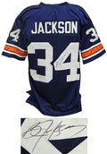 Bo Jackson Signed Navy Throwback Custom Football Jersey - JACJRY302 - Bo Jackson Signed Navy Throwback Custom Football Jersey product image