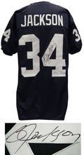 Bo Jackson Signed Black Custom Football Jersey (Beckett) - JACJRY303 - Bo Jackson Signed Black Custom Football Jersey (Beckett) product image
