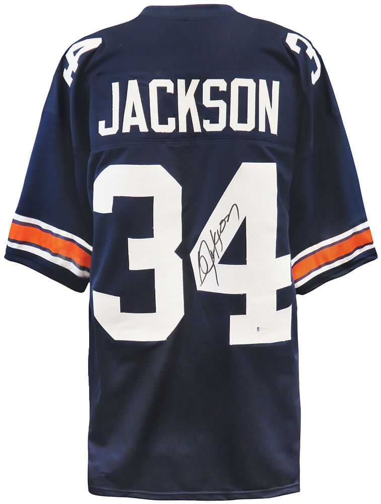Bo Jackson Signed Navy T/B Custom Football Jersey (Beckett) - JACJRY304 - Bo Jackson Signed Navy T/B Custom Football Jersey (Beckett) product image