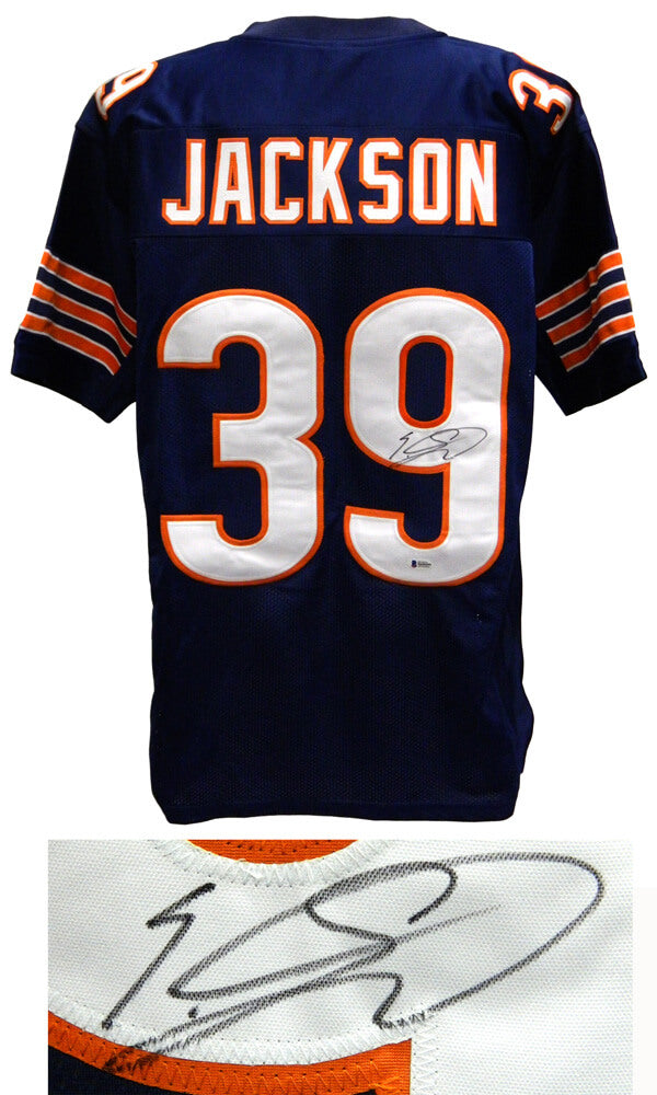 Eddie Jackson Signed Navy Custom Football Jersey (Beckett) - JACJRY310 - Eddie Jackson Signed Navy Custom Football Jersey (Beckett) product image