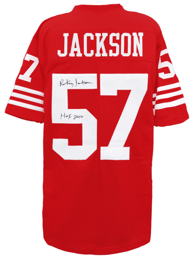 Rickey Jackson Signed Red Custom Football Jersey w/HOF 2010 - JACJRY320 - Rickey Jackson Signed Red Custom Football Jersey w/HOF 2010 product image