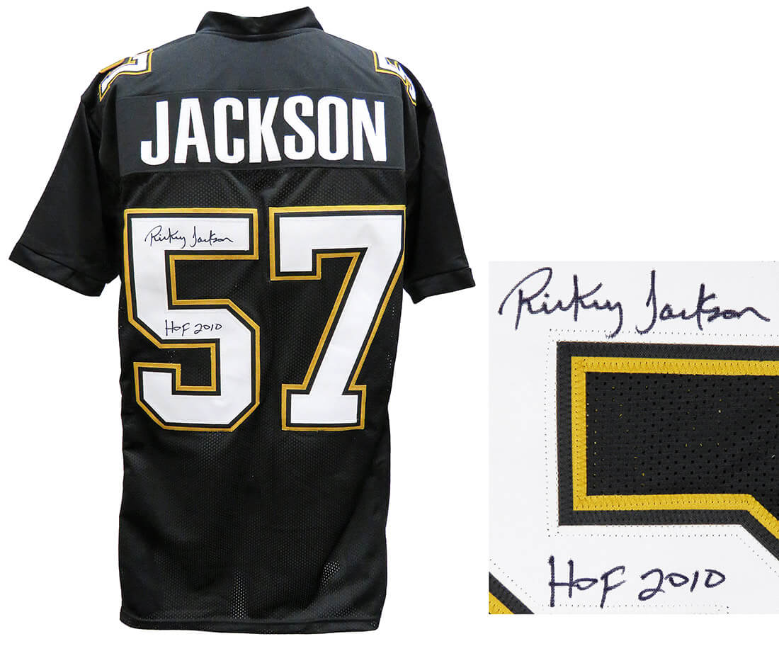 Rickey Jackson Signed Black Custom Jersey w/HOF 2010 - JACJRY322 - Rickey Jackson Signed Black Custom Jersey w/HOF 2010 product image
