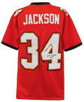 Dexter Jackson Signed Red Custom Football Jersey w/SB XXXVII MVP - JACJRY340 - Dexter Jackson Signed Red Custom Football Jersey w/SB XXXVII MVP product image
