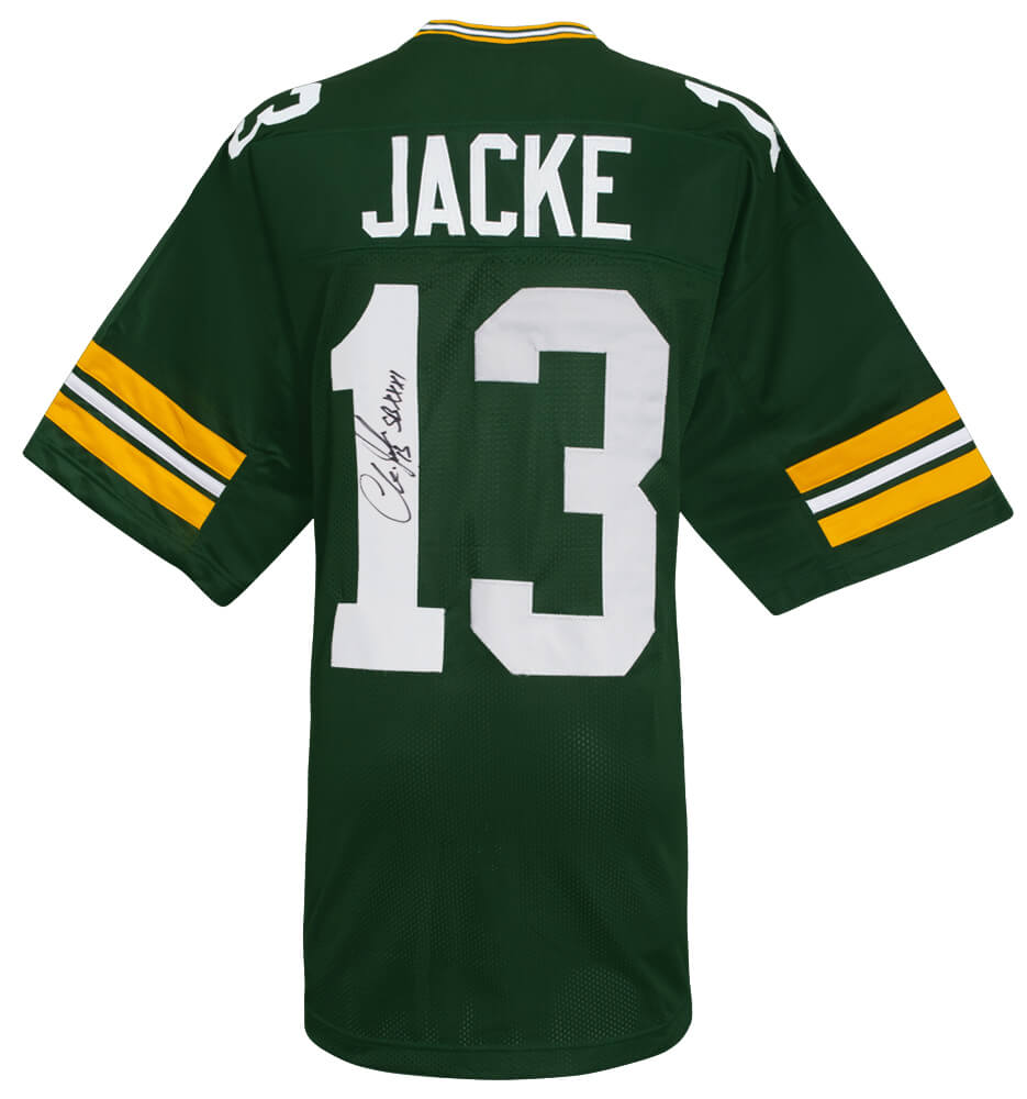 Chris Jacke Signed Green Custom Football Jersey w/SB XXXI - JACJRY345 - Chris Jacke Signed Green Custom Football Jersey w/SB XXXI product image