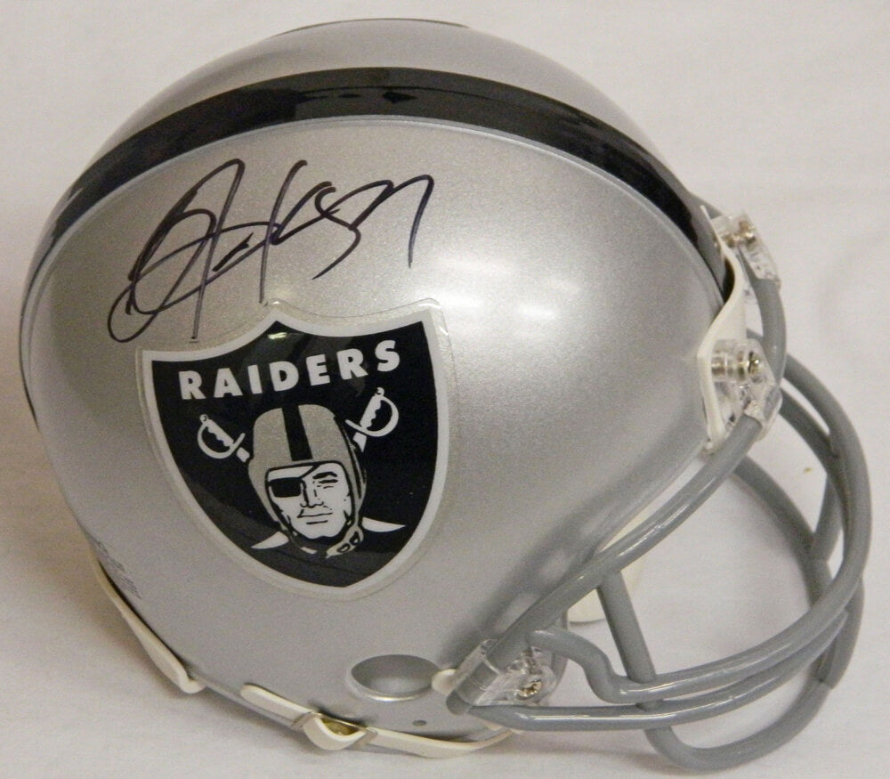 Bo Jackson Signed Raiders Riddell Replica Mini Helmet - JACMIN301 - Bo Jackson Signed Raiders Riddell Replica Mini Helmet product image