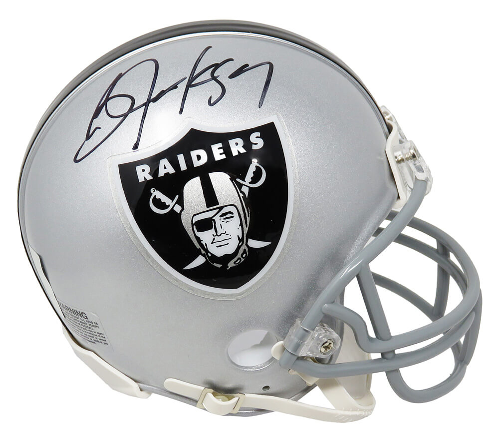 Bo Jackson Signed Oakland Raiders Riddell Mini Helmet (Beckett) - JACMIN304 - Bo Jackson Signed Oakland Raiders Riddell Mini Helmet (Beckett) product image