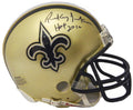 Rickey Jackson Signed New Orleans Saints Riddell Mini Helmet w/HOF 2010 - JACMIN321 - Rickey Jackson Signed New Orleans Saints Riddell Mini Helmet w/HOF 2010 product image