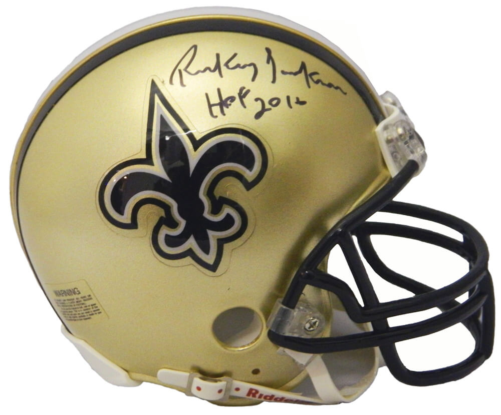 Rickey Jackson Signed New Orleans Saints Riddell Mini Helmet w/HOF 2010 - JACMIN321 - Rickey Jackson Signed New Orleans Saints Riddell Mini Helmet w/HOF 2010 product image