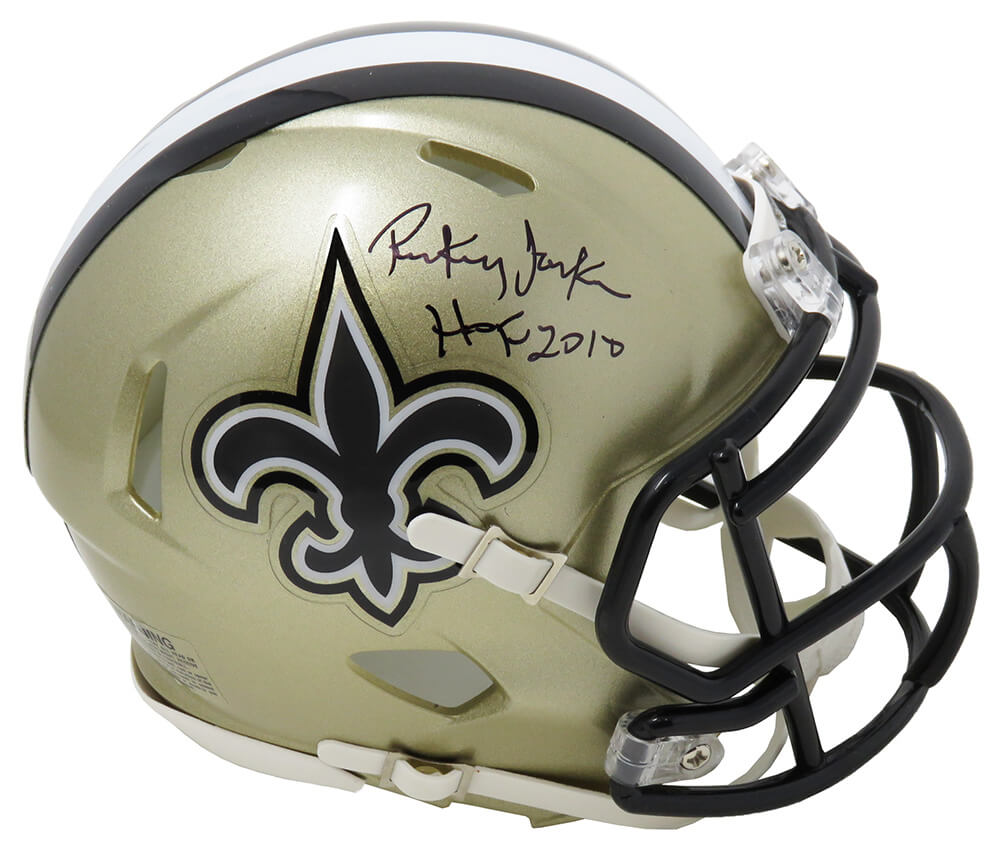 Rickey Jackson Signed New Orleans Saints Riddell Speed Mini Helmet w/HOF 2010 - JACMIN322 - Rickey Jackson Signed New Orleans Saints Riddell Speed Mini Helmet w/HOF 2010 product image