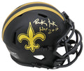 Rickey Jackson Signed New Orleans Saints Eclipse Black Matte Riddell Speed Mini Helmet w/HOF 2010 - JACMIN324 - Rickey Jackson Signed New Orleans Saints Eclipse Black Matte Riddell Speed Mini Helmet w/HOF 2010 product image