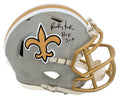 Rickey Jackson Signed New Orleans Saints FLASH Riddell Speed Mini Helmet w/HOF 2010 - JACMIN328 - Rickey Jackson Signed New Orleans Saints FLASH Riddell Speed Mini Helmet w/HOF 2010 product image