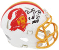 Dexter Jackson Signed Tampa Bay Buccaneers White Throwback Riddell Speed Mini Helmet w/SB 37 MVP - JACMIN352 - Dexter Jackson Signed Tampa Bay Buccaneers White Throwback Riddell Speed Mini Helmet w/SB 37 MVP product image